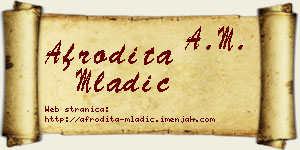 Afrodita Mladić vizit kartica